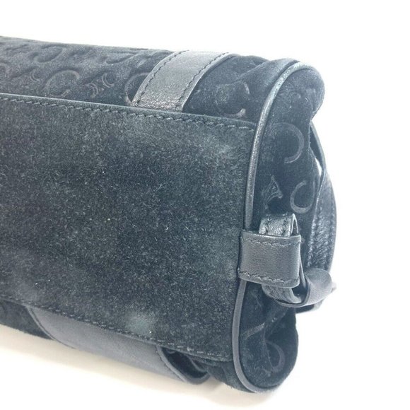 authentic CELINE CMacadam Shoulder one shoulder Hand Bag Suede / L - Picture 8 of 10